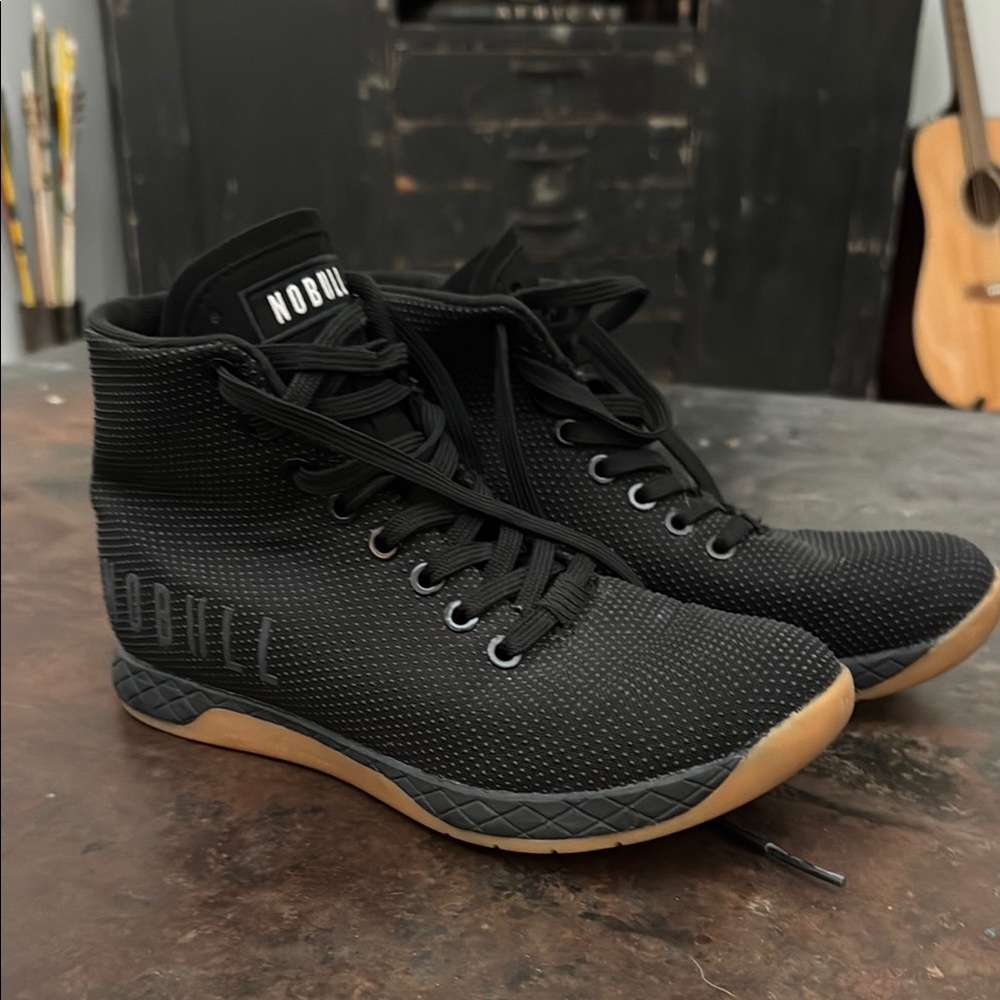 NOBULL Black and Brown Athletic Shoes with Canvas Upper